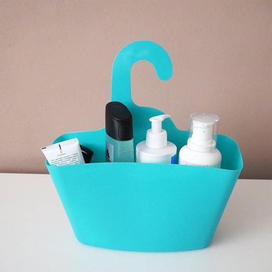 Obrázek z Závěsný box na koupelnové doplňky - modrý