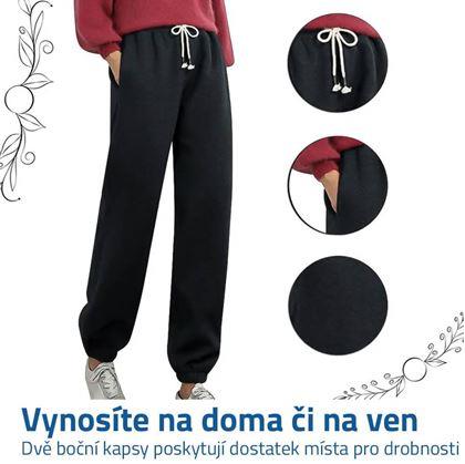 Dámské tepláky s kožíškem - L/XL