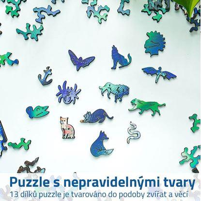 Obrázek Dřevěné puzzle s nepravidelnými tvary