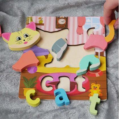 Obrázek z Anglické puzzle pro nejmenší -  kočička