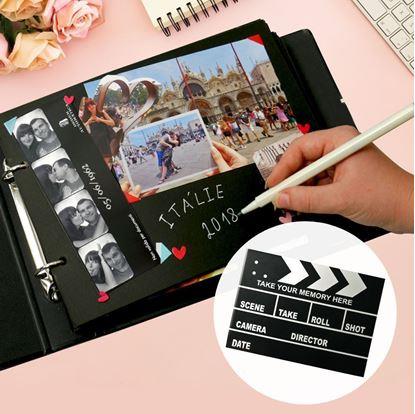 Obrázek Zážitkový deník/fotoalbum filmová klapka + kreativní sada samolepek