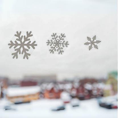 Obrázek Samolepky na okno - sněhové vločky
