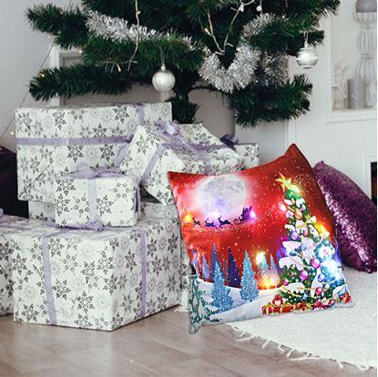 Obrázek Vánoční svítící povlak na polštář