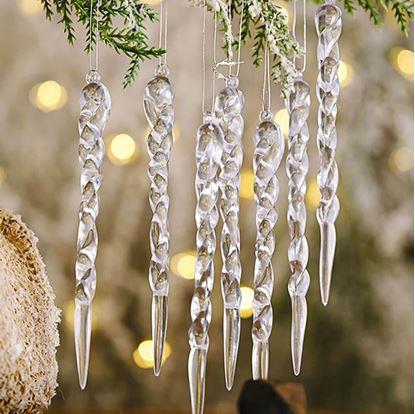 Obrázek Vánoční ozdoby rampouchy 12 ks